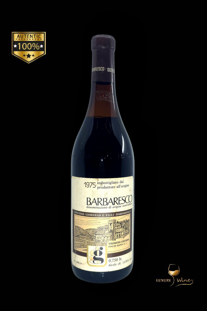 1975 vin vechi de colectie Barbaresco Giovanni Giordano vin vechi 1975