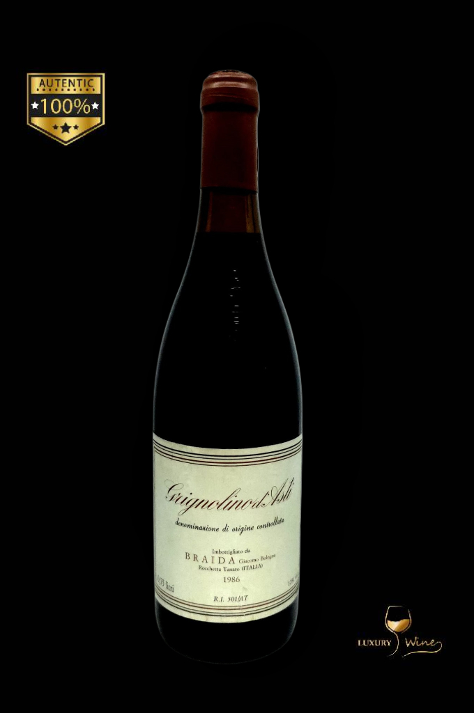 1986 vin vechi de colectie Grignolino D'Asti Braida vin vechi 1986